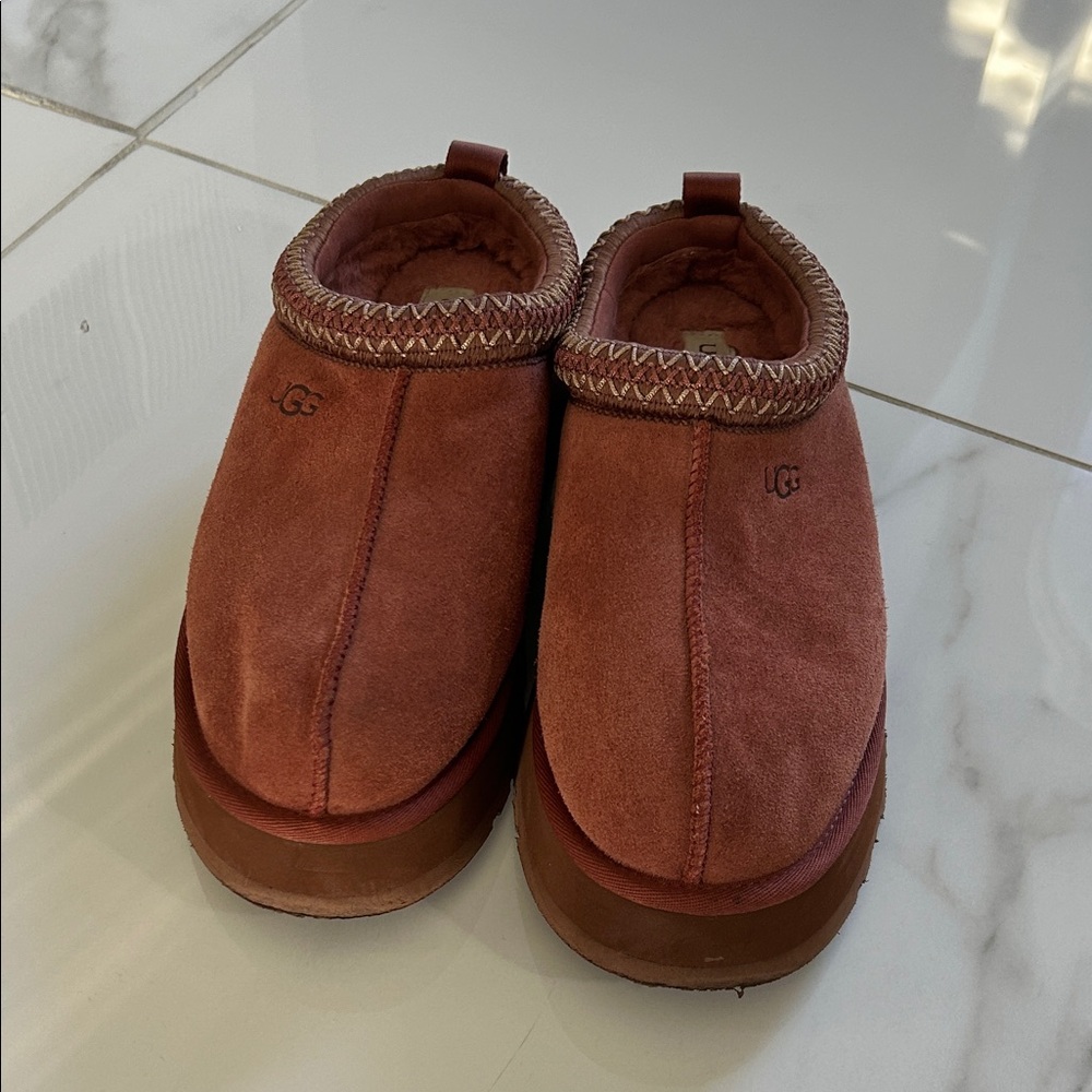 UGG Chestnut Suede Slippers